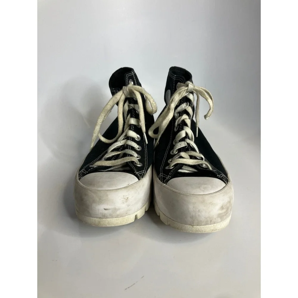 Converse Lugged High Top Sneakers Womens 10‎ Black Good Platform Canvas Lug Sole